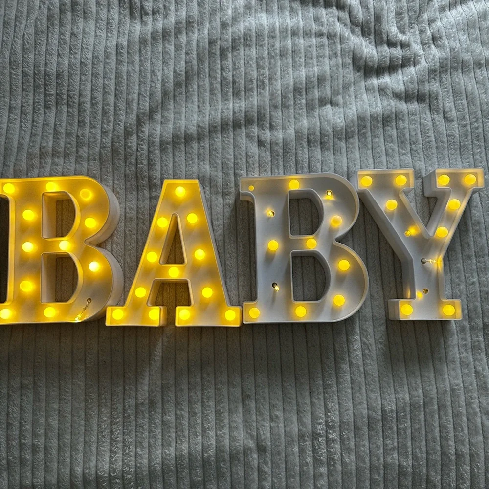Illuminated Party Letters - White with Yellow Glow